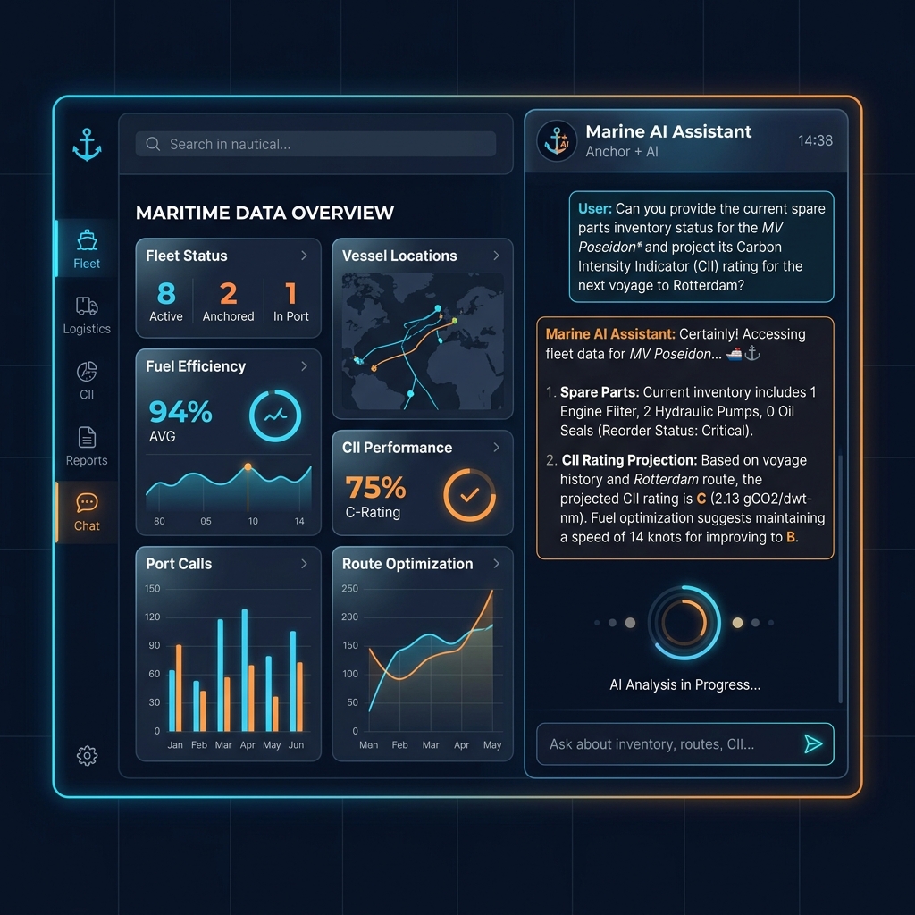THINKmarine AI Assistant Mockup